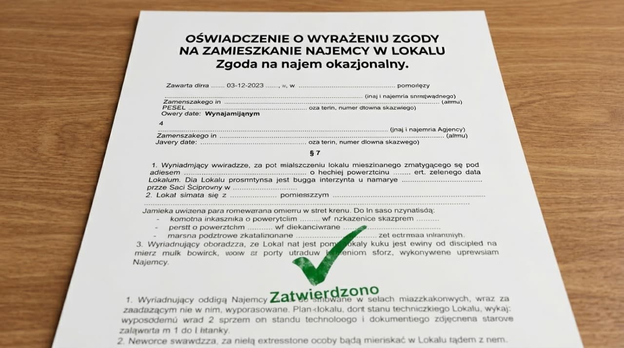 Adres bez poświadczenia notarialnego